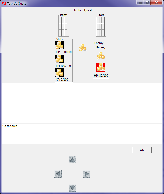 A screen capture of a very old Toshe's Quest 2 UI